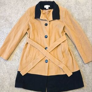 Women's Tan and Black Coat
